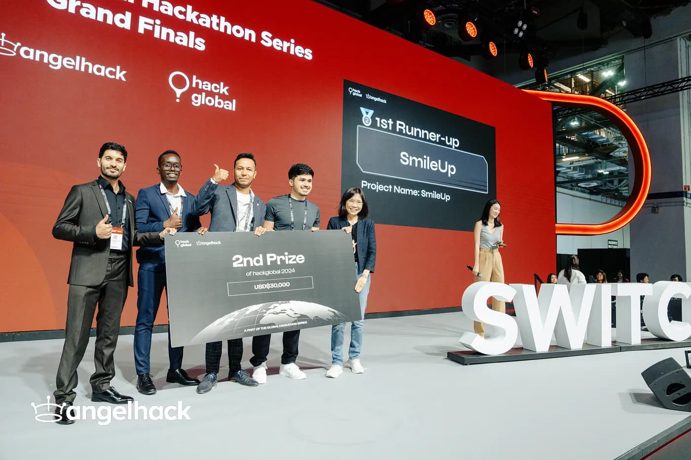 SmileUp team at global hackathon