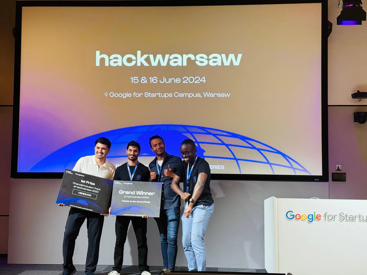 SmileUp team at Warsaw hackathon